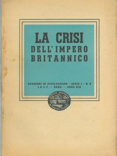 La crisi dell' Impero Britannico - copertina