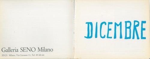 Dicembre. Galleria Seno. Milano - copertina