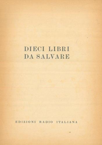 Dieci libri da salvare - copertina