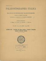 Estratto dalla Paleontographia italica. Raccolta di monografie paleontologiche