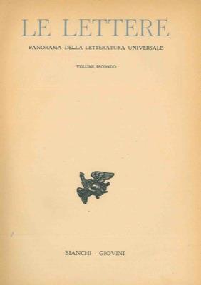 Le Lettere. Panorama della letteratura universale - copertina