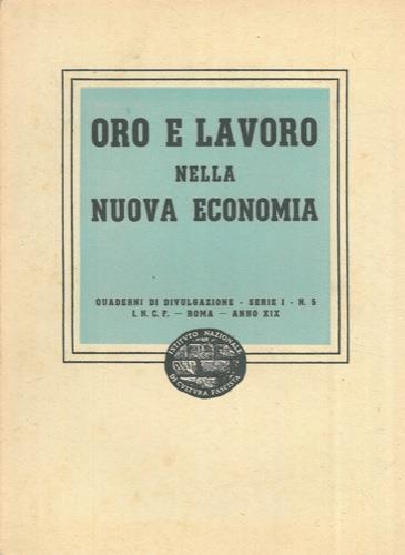 Oro e lavoro nella nuova economia - copertina