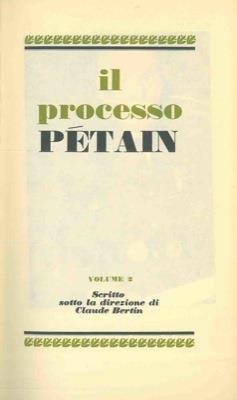 Il processo Petain - copertina