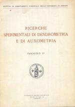 Ricerche sperimentali di dendrometria e di auxometria. Prime indagini sulla biomassa dell'abete bianco
