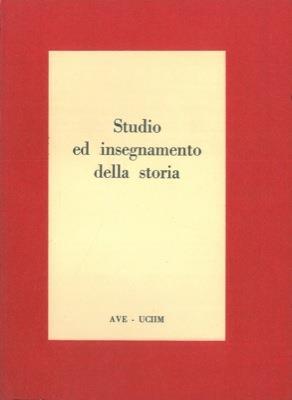 Studio ed insegnamento della storia - copertina