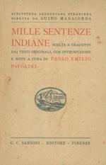 Mille sentenze indiane scelte e tradotte dai testi originali