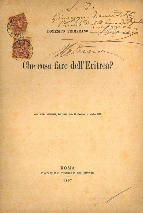 Che cosa fare dell'Eritrea? - Domenica Primerano - copertina