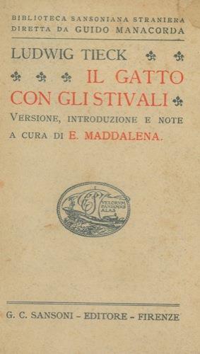 Il gatto con gli stivali - Ludwig Tieck - copertina