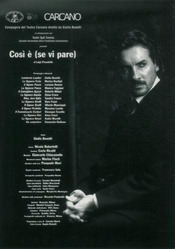 Così é (se vi pare) - Luigi Pirandello - copertina