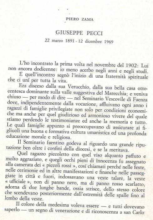 Giuseppe Pecci. La bibliografia di Giuseppe Pecci - Piero Zama,Paola Monti - copertina