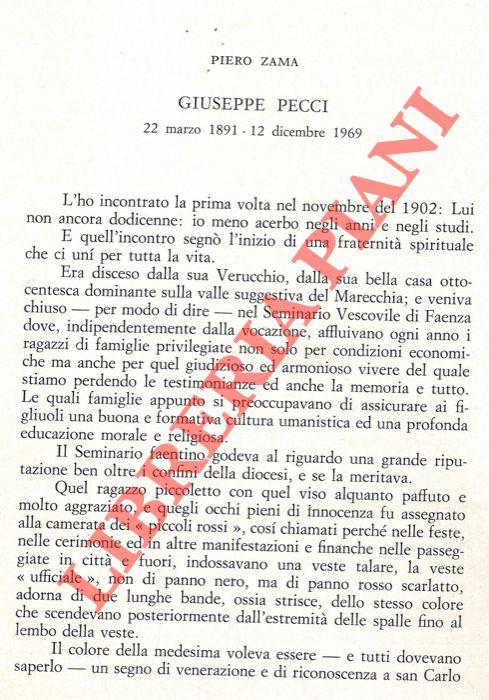Giuseppe Pecci. La bibliografia di Giuseppe Pecci