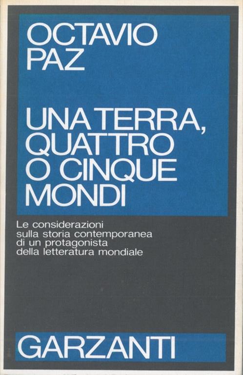 Una terra, quattro o cinque mondi - Octavio Paz - copertina