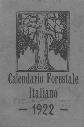 Calendario forestale italiano 1922 - Giuseppe Antonelli - copertina