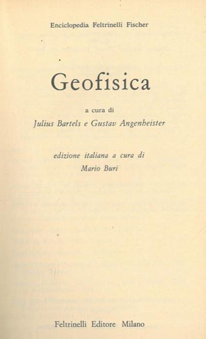 Geofisica - Julius Bartels - copertina