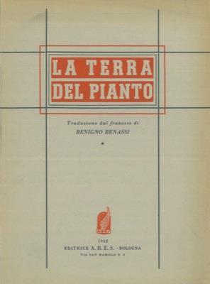 La terra del pianto - Benigno Benassi - copertina