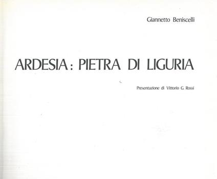 Ardesia: pietra di Liguria - Giannetto Beniscelli - copertina