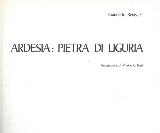 Ardesia: pietra di Liguria - Giannetto Beniscelli - copertina