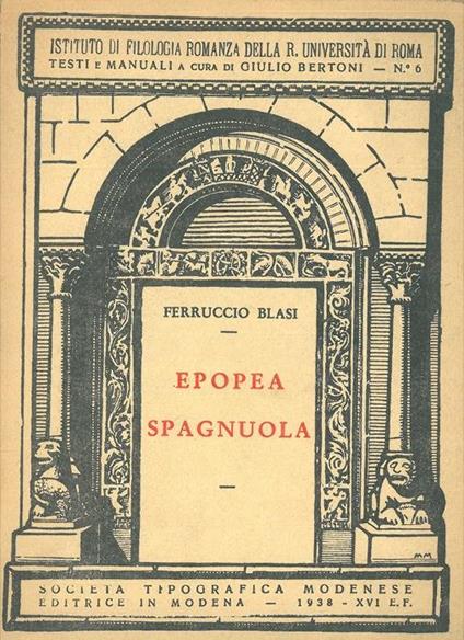 Epopea spagnuola - Ferruccio Blasi - copertina