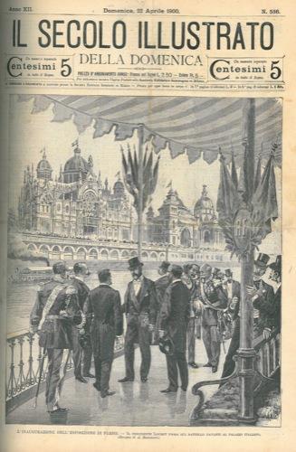 L' inaugurazione dell'Esposisizione di Parigi. Il presidente Loubet passa sul battello davanti al Palazzo Italiano - A. Bonamore - copertina
