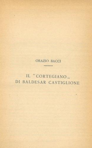 Il cortegiano - Baldassarre Castiglione - copertina