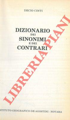Dizionario dei sinonimi e dei contrari