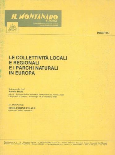 Le collettività locali e regionali e i parchi naturali in Europa - Risoluzione finale approvata dalla Conferenza - Aurelio Dozio - copertina