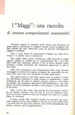 I Maggi : una raccolta di ottanta componimenti manoscritti
