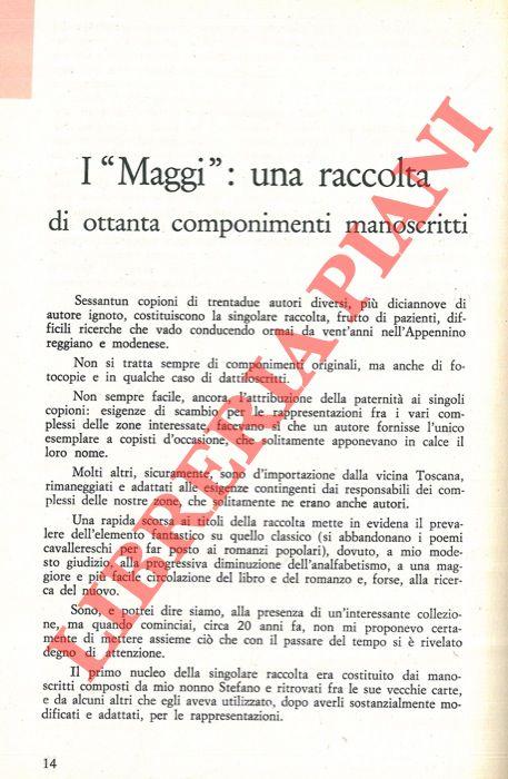 I Maggi : una raccolta di ottanta componimenti manoscritti