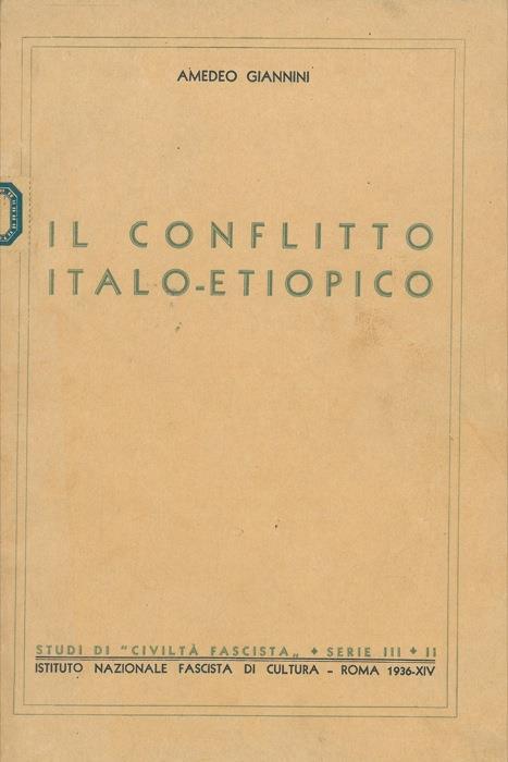Il conflitto italo-etiopico - Amedeo Giannini - copertina
