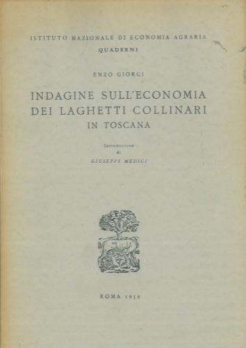 Indagine sull'economia dei laghetti collinari in Toscana - Enzo Giorgi - copertina