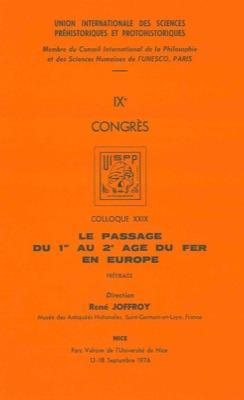 Le passage du 1a au 2a age du fer en Europe - René Joffroy - copertina