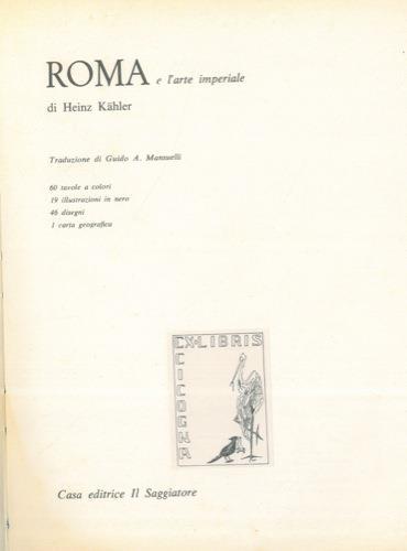Roma e l'arte imperiale - Heinz Kahler - copertina