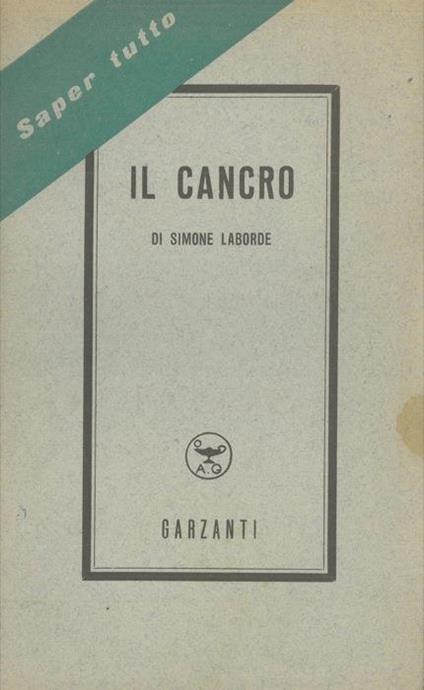 Il cancro - Simone Laborde - copertina