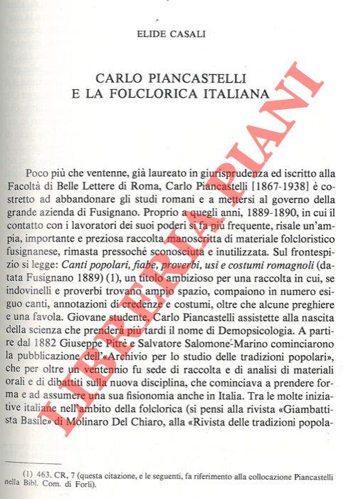 Carlo Piancastelli e la folclorica italiana