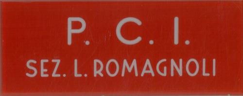 P.C.I. Sez. L. Romagnoli - copertina