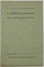 Il Lotto nella Finanza pubblica e nell'Economia privata