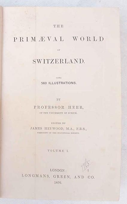 The primaeval world of Switzerland - copertina