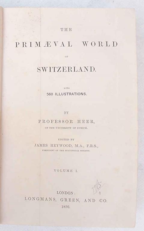 The primaeval world of Switzerland - copertina