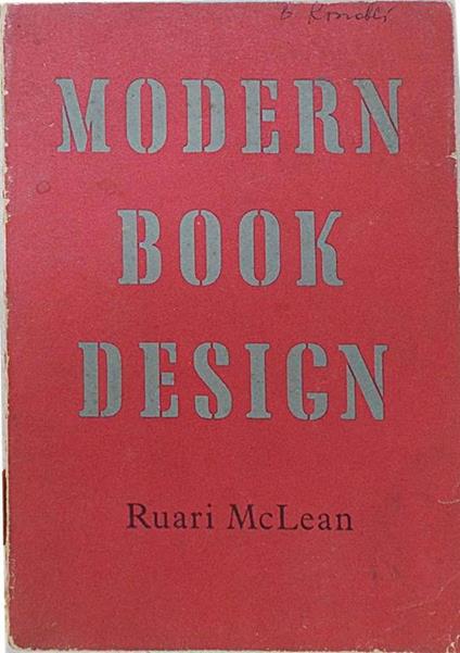 Modern Book Design - Ruari McLean - copertina