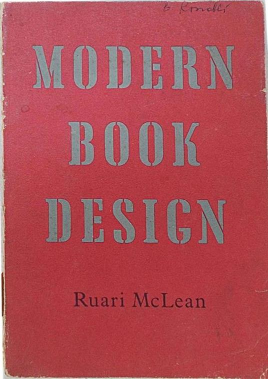 Modern Book Design - Ruari McLean - copertina