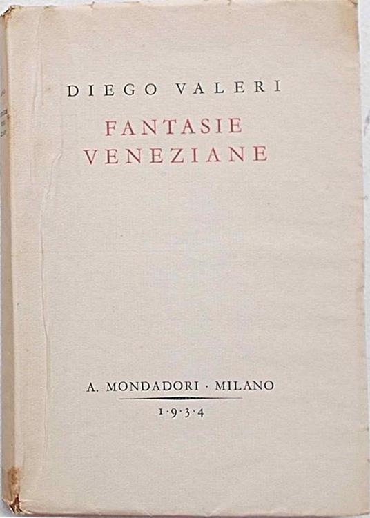 Fantasie Veneziane - Diego Valeri - copertina