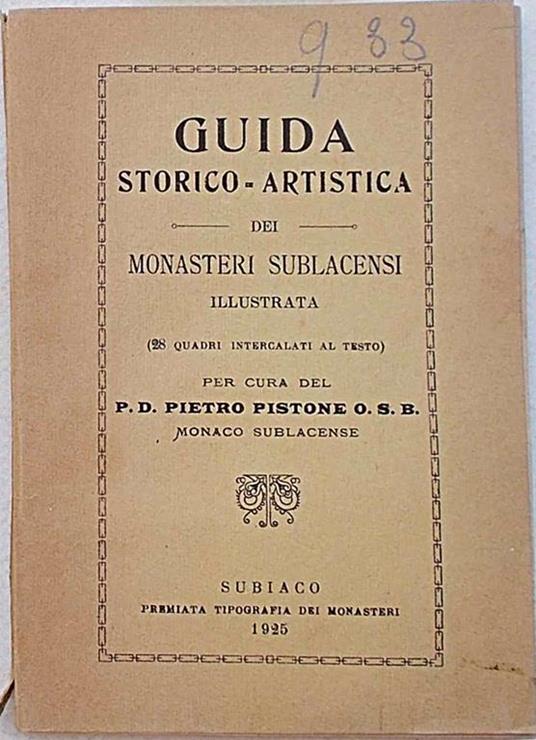 Guida storico-artistica dei Monasteri Sublacensi - copertina