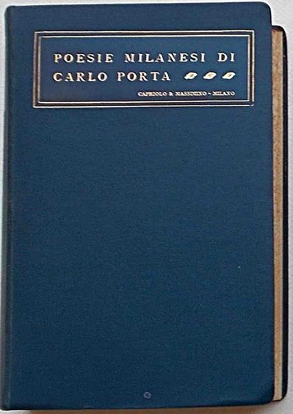 Poesie milanesi - Carlo Porta - copertina
