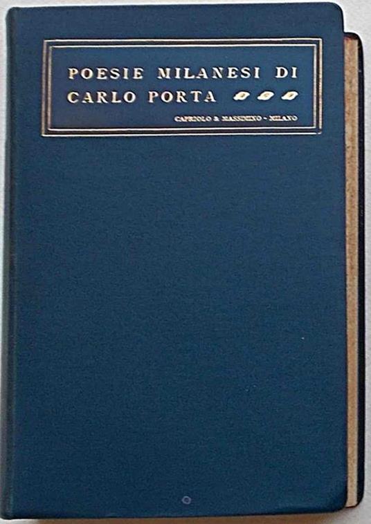 Poesie milanesi - Carlo Porta - copertina
