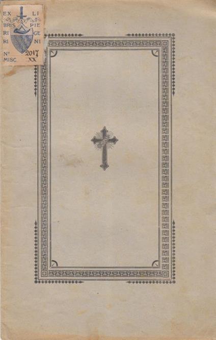 Pei solenni funerali di mons. celestino zini nella chiesa delle scuole pie di firenze - copertina