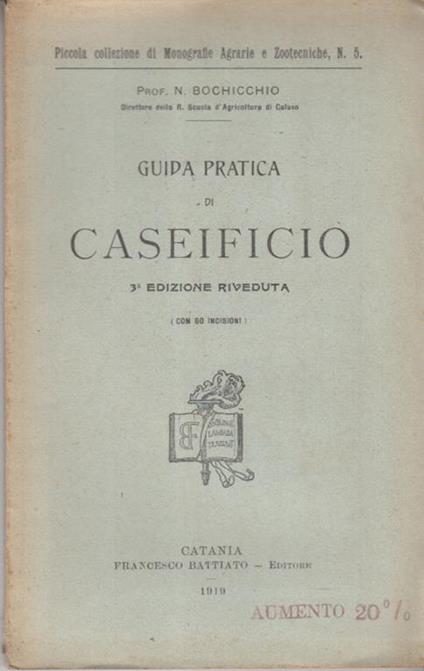 Guida pratica di caseificio - Nicola Bochicchio - copertina