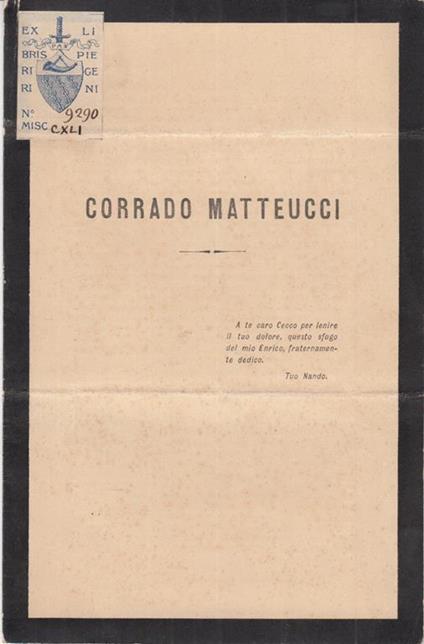 Corrado matteucci - copertina