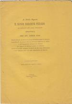 Al nobil signore il signor marchese pizzardi per confortare nelle umane disavventure epistola dell'avv. aurelio colla