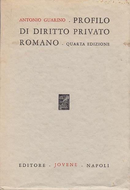 Profilo di diritto privato romano - Antonio Guarino - copertina