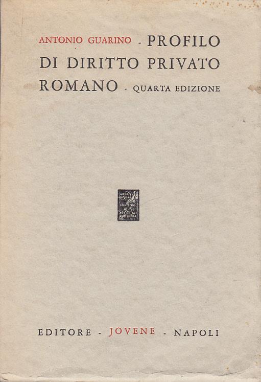Profilo di diritto privato romano - Antonio Guarino - copertina
